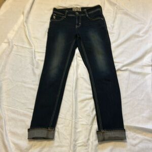 C-17 dark denim straight leg jeans. Size 38.